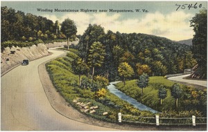 Winding mountainous highway near Morgantown, W. Va.