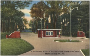 Entrance to Baker Veterans Administration Center, Martinsburg, W. Va.