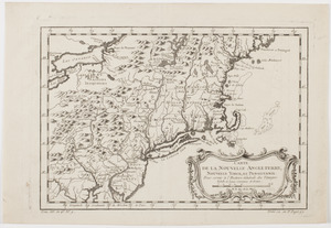 Carte de la Nouvelle Angleterre, Nouvelle Yorck, et Pensilvanie.