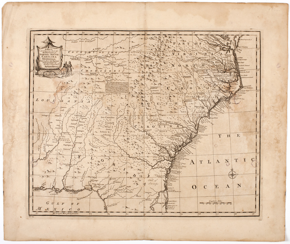 A new & accurate map of the provinces of North & South Carolina Georgia &c