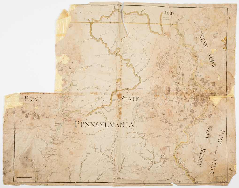[Map of parts of Pennsylvania, New York and New Jersey]