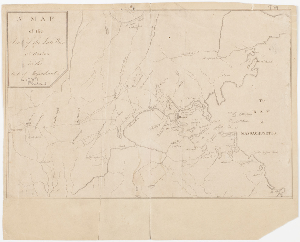 A Map of the seat of the late war at Boston in the state of Massachusetts