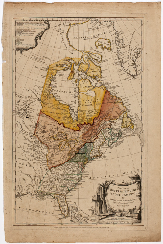 A map of the British empire, in North America