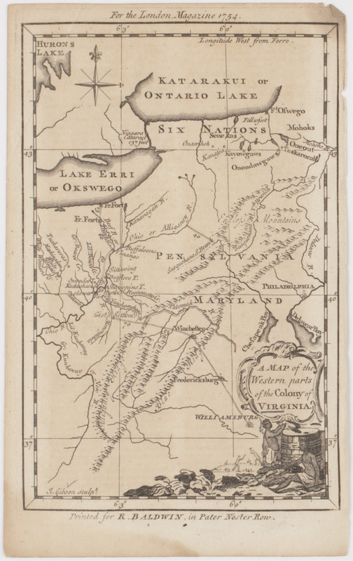 A Map of the western parts of the colony of Virginia