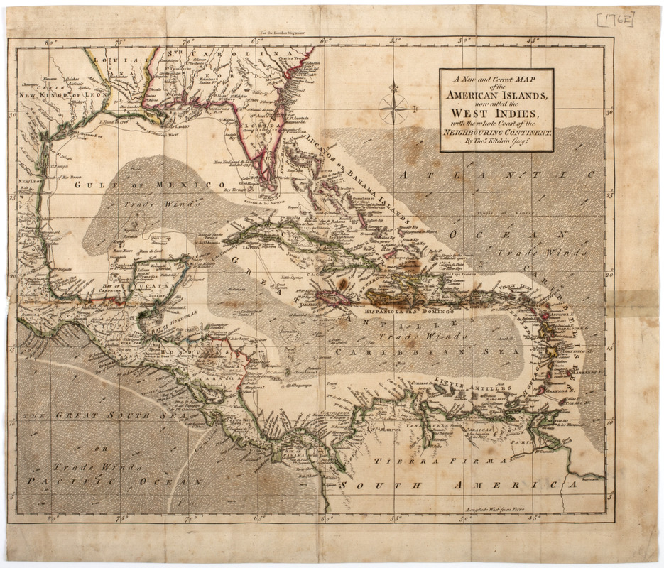 A new and correct map of the American islands, now called the West Indies,