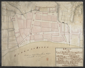 A PLAN of the City of ALBANY Shewing the Several works and Buildings made there in the Year 1756 & 57