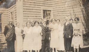 Wedding of Alexander Chase and Bernice Baker, West Yarmouth, Mass.