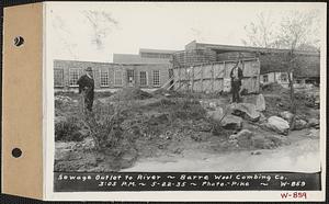 Barre Wool Combing Co., sewage outlet to river, Barre, Mass., 3:05 PM, May 22, 1935