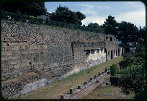 Retaining wall, Pompeii, Italy