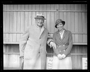 An unidentified man and woman