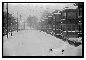 A snowy street