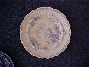 Staffordshire plate with fruit and flowers pattern