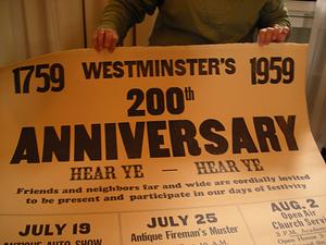 Westminster's 200th anniversary poster