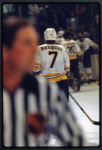 Boston (circa 1986-87) # 7 Ray Bourque leaves the ice Boston Garden