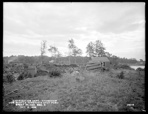 Distribution Department, Low Service Spot Pond Reservoir, Great Island, Section 5, from the north, Stoneham, Mass., Oct. 3, 1899
