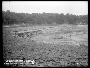 Distribution Department, Low Service Spot Pond Reservoir, finished work at Porter Cove, Section 5, from the south, Stoneham, Mass., Oct. 11, 1899