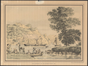 The Clermont on the Hudson River, 1810
