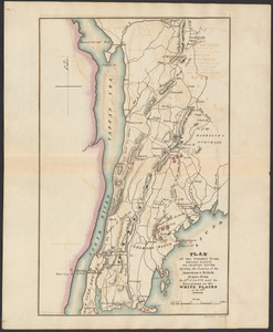 Plan of the country from Frogs Point to Croton River shewing the positions of the American & British armies from the 12th of Oct. 1776 until the engagement on the White Plains on the 28th