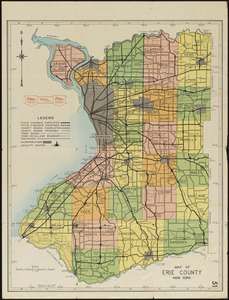 Map of Erie County, New York