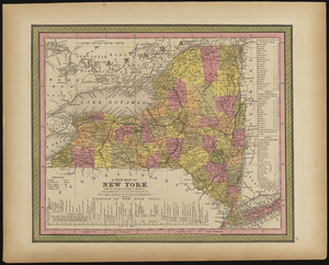 A new map of New York with its canals, roads & distances