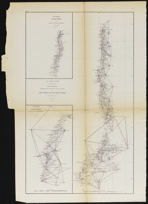Sketch B.No.2 showing the progress of the survey in New York Bay & Hudson River from 1851 to 1859