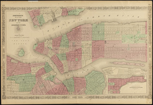 Johnson's map of New York and the adjacent cities