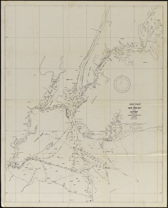 Pilot chart of New York Bay and Harbor for use with Krause's New York pilot courses