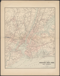 Map of the greater New York and vicinity
