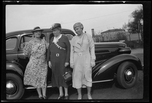 Mrs. Bunker, Miss Gould, Miss Hattie Ells after dinner at the Abner Wheeler House