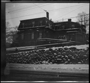 42 Highland Ave, Roxbury, Mass., showing the old wall on Centre St.