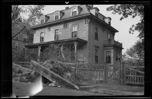 In front of Dr. Boyd's house, Revere St., Jamaica Plain, after the hurricane