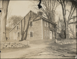 Goulding (Moses Brewer) house when it was on Old Sudbury Road in Wayland