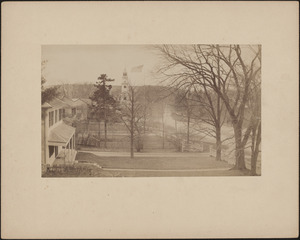 View from 1878 Town Hall to First Parish Church