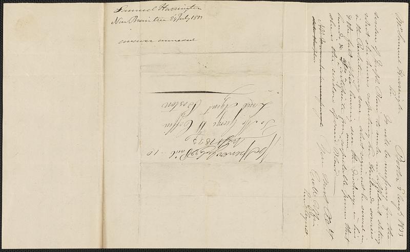 Samuel Harrington to George Coffin, 29 July 1833 - Digital Commonwealth