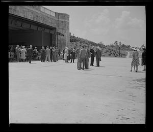 Luncheon after the Winsor Memorial Dedication, Quabbin Administration Building, seaplane hangar, inside, Quabbin Reservoir, Belchertown, Mass., June 17, 1941