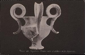 Tresor de Mycenes, grand vase d'albâtre M.N. Athenes