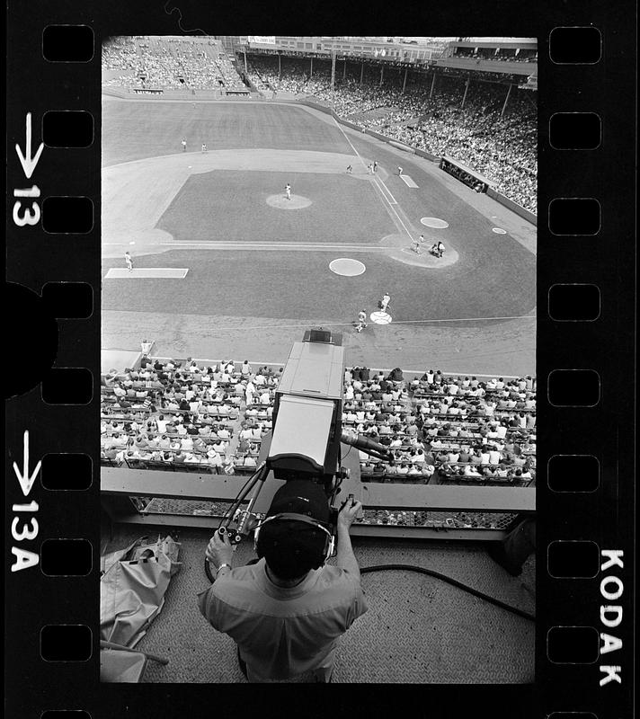 TV covers Red Sox game at Fenway Park, Boston Digital Commonwealth
