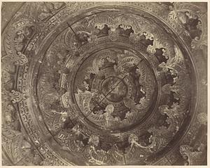 Close view of ceiling of the Jagadambi Temple, Khajuraho