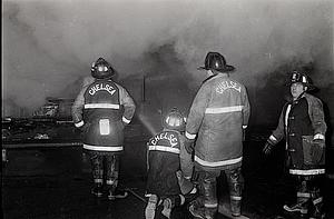 Left to right, firefighters Bob Cobb, Peter Morrione, Lt. Jerry Buckley and firefighter Sal Amato