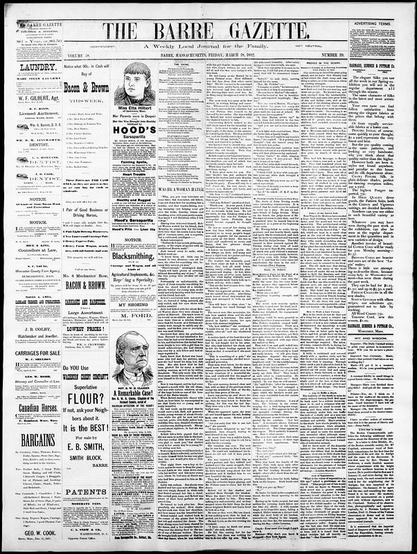 Barre Gazette. March 18, 1892 - Digital Commonwealth