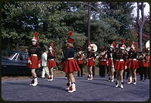 Maynard High School marching band performing in the bicentennial parade