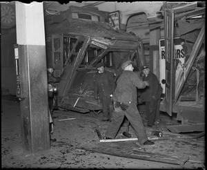 Two subway cars crash at Copley Station