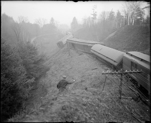 Express train - derailed at North Charlestown, N.H.