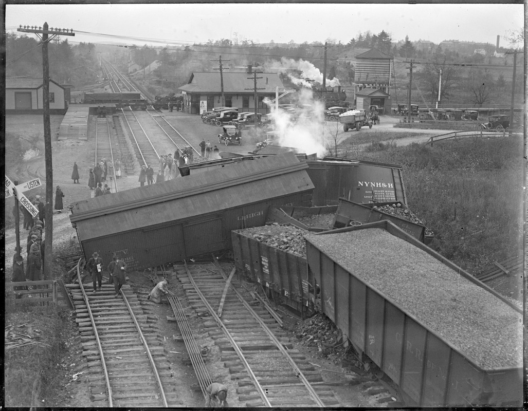 N.Y., N.H. & H train wreck, Medfield Junction, Medfield