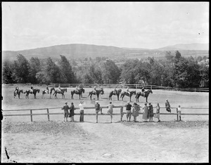 Kids learn to ride horses