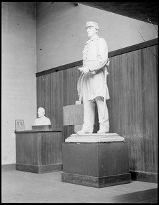 Original statue of Admiral Farragut at sculptor Augustus St. Gaudens' studio in Cornish, N.H., everybody has enjoyed copy at City Point in South Boston