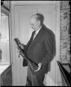 Man with historic gun