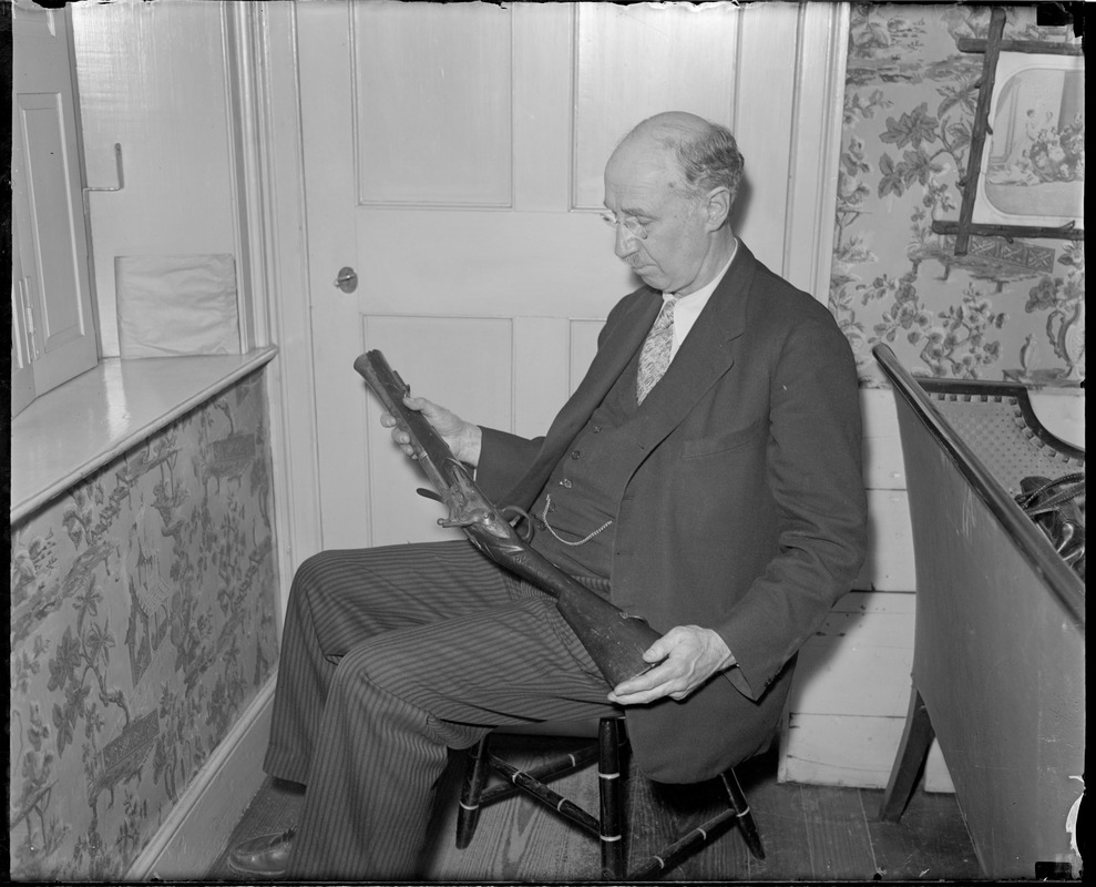 Man holds historic gun