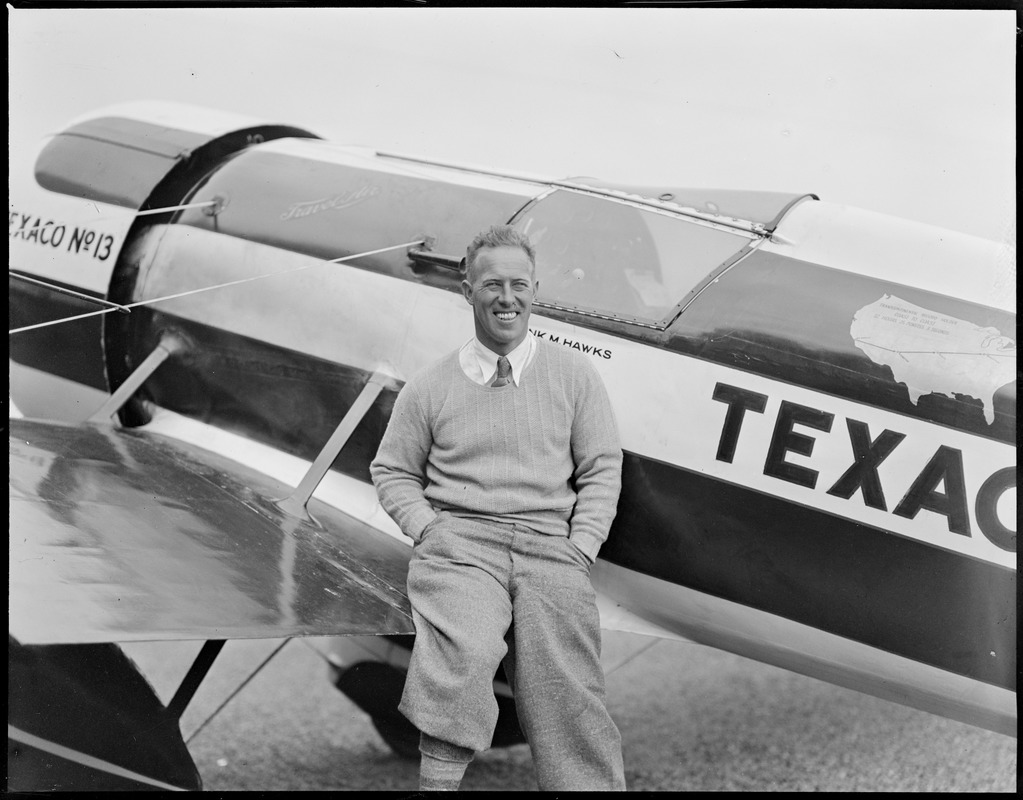 Frank Hawks - famous flier at East Boston Airport