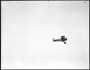 Ernest K. Warburton 575HP pursuit plane in flight over Boston
